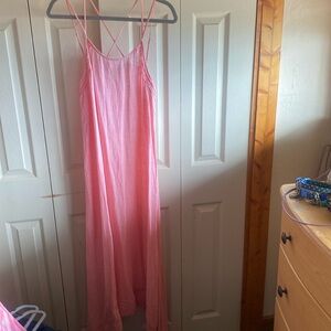 C&C California NWT Peach Sleeveless Racerback Linen Maxi Coverup Nightgown XL